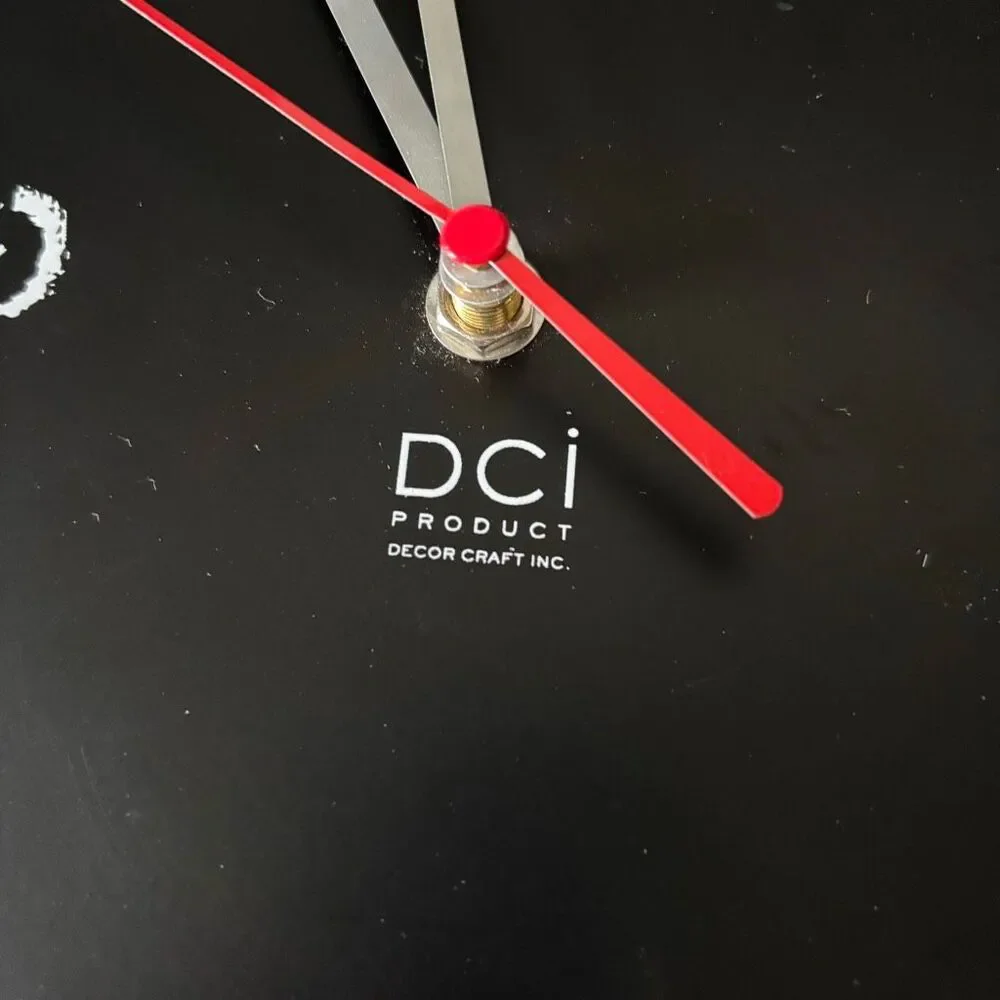 DCI Math Equations 11 1/2” Black Wall Clock